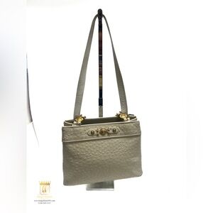 Gianni Versace ostrich vintage shoulder bag